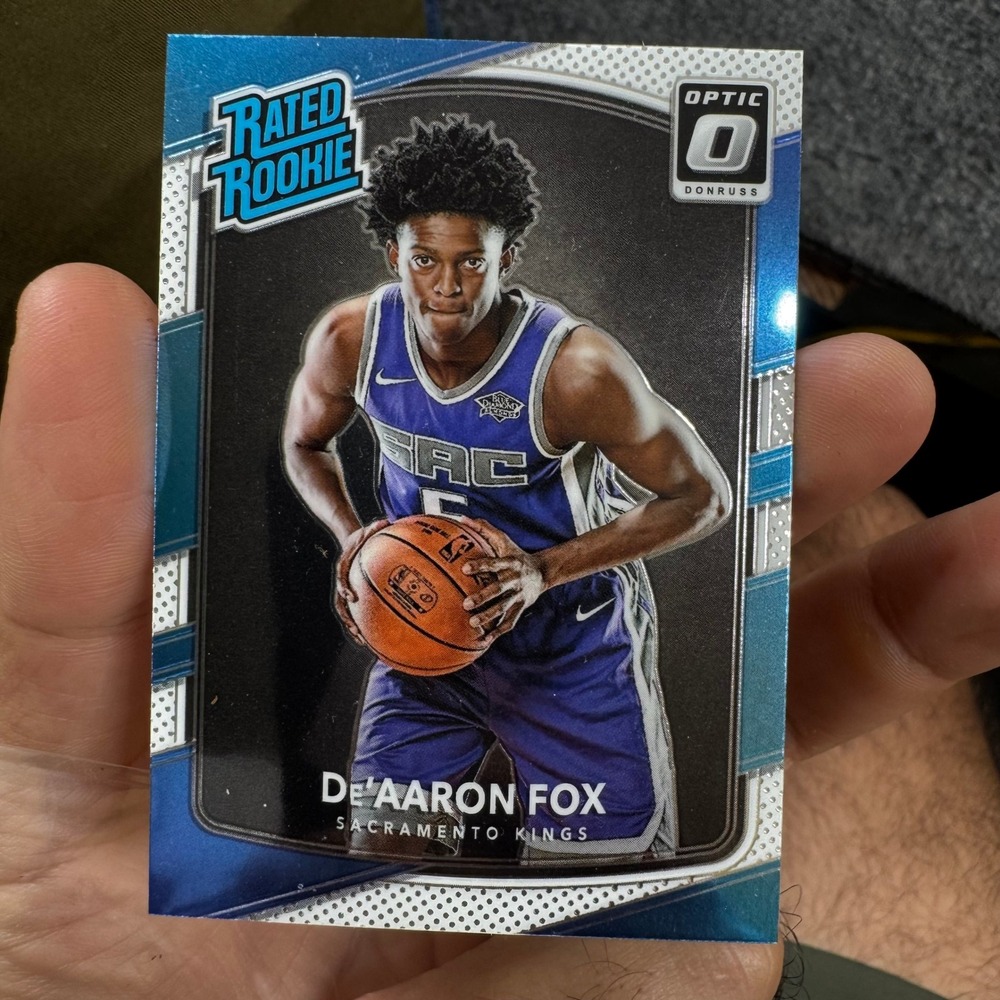 Panini Trading Card De'Aaron Fox 2017-18 Donruss Optic Rated Rookie #196 Kings